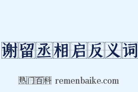 谢留丞相启反义词是什么意思的图片